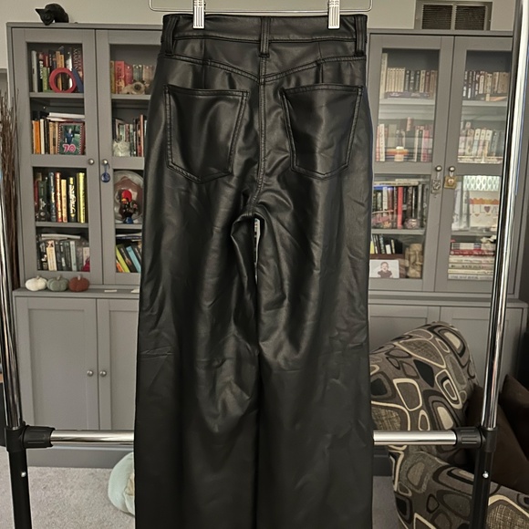 Faux-leather wide leg pants - Picture 2 of 4